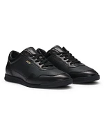 Faux-Leather Trainer Sneakers