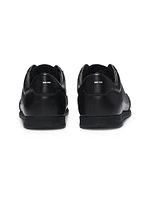Faux-Leather Trainer Sneakers