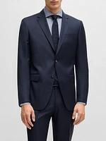 Slim-Fit Suit Patterned Wool and Silk