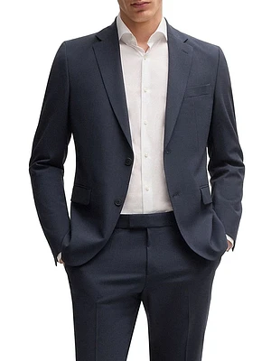 Slim-Fit Suit a Performance-Stretch Wool Blend