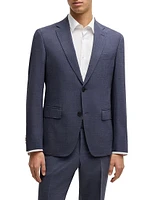 Slim-Fit Suit Micro-Patterned Performance-Stretch Fabric