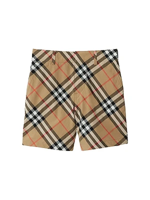 Little Boy's & Check Cotton Shorts