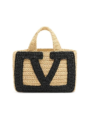 Viva Superstar Small Shopping Bag in Raffia