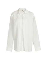 Ramie Double-Collar Button-Front Shirt