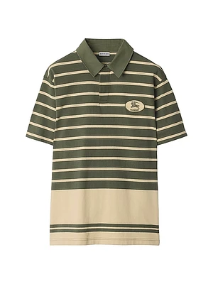 Striped Cotton Polo Shirt