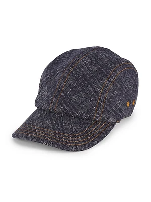 Check Denim Baseball Cap