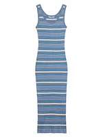 Striped Stretch Cotton Dress