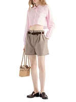 Mouliné Wool Shorts