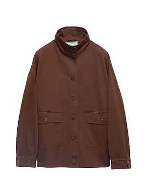 Old Gabardine Cotton Shirt Jacket