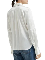 Stretch Silk Satin Shirt