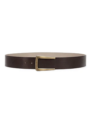 Vintage Effect Leather Belt