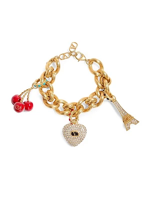 Chez Valentino Bracelet Metal, Enamel and Swarovski® Crystals