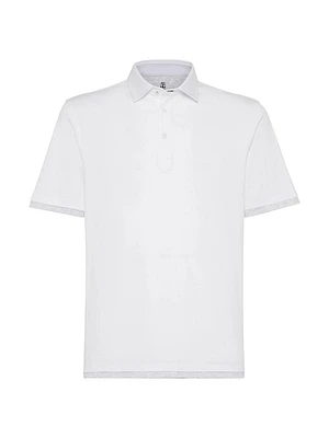 Cotton Jersey Polo with Shirt Style Collar