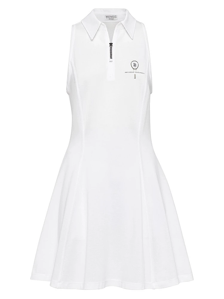 Stretch Cotton Piqué Dress