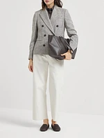 Silk, Linen and Cotton Chevron Blazer