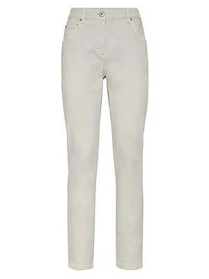 Stretch Dyed Denim Slim Trousers