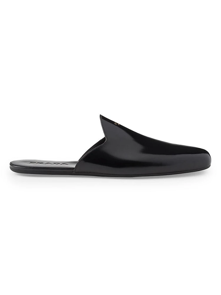 Brushed Leather Slippers