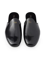 Brushed Leather Slippers