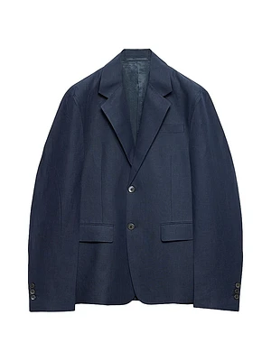 Single-Breasted Linen Jacket