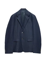 Single-Breasted Linen Jacket