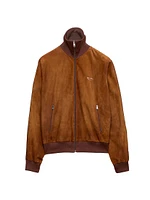 Suede Blouson Jacket