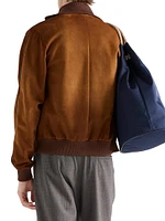 Suede Blouson Jacket