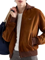 Suede Blouson Jacket
