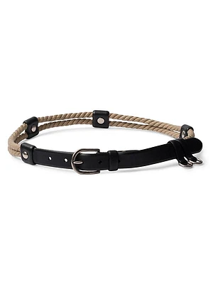 Leather and Cord Belt