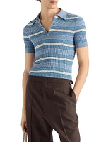 Striped Cotton Polo Shirt