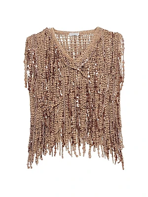 Cotton Dazzling Cascades Knit Top