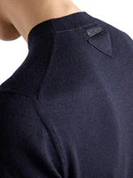 Short-Sleeved Cashmere and Silk Sweater