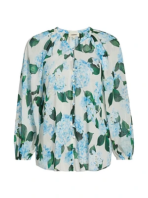 Teagan Floral Dolman-Sleeve Blouse