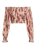 Graciela Smocked Off-The-Shoulder Top