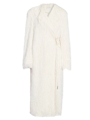 Rivla Fringed Faux Fur Coat