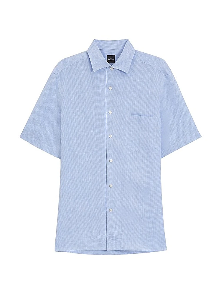 Beckham x Boss Regular-Fit-Shirt in Linen
