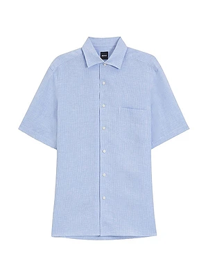 Beckham x Boss Regular-Fit-Shirt in Linen