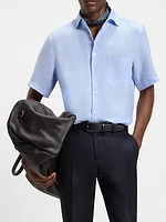Beckham x Boss Regular-Fit-Shirt in Linen