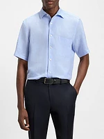 Beckham x Boss Regular-Fit-Shirt in Linen