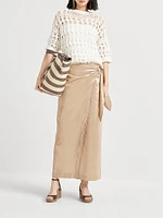 Jute and Cotton Textured Net Sweater