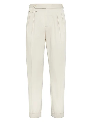Cotton Gabardine Tailor Fit Trousers