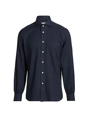 Cotton Button-Front Shirt