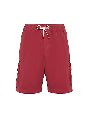 Bermuda Shorts Twisted Cotton Gabardine