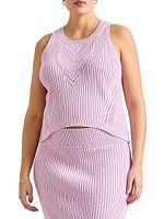 The Chloe Maternity Cotton Pointelle Tank Top