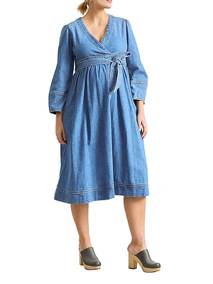The Denim Carolina Maternity Dress