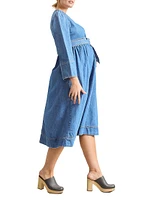 The Denim Carolina Maternity Dress