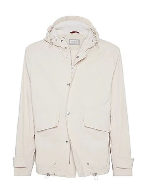 Water Resistant Bonded Cotton Short Parka Jacket