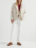 Chalk Stripe Gabardine Deconstructed Blazer