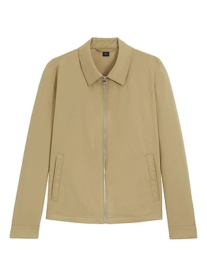 Beckham x Boss Cotton-Blend Jacket with Zipped Closure