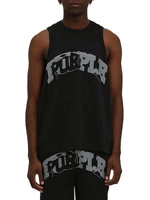 Logo Mesh Tank Top