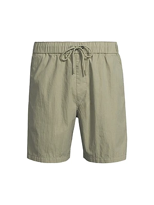 Cotton-Blend Drawstring Shorts